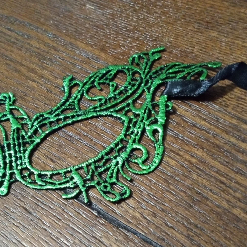 2/$16 Elegant Green Lace Masquerade Mask